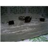Image 3 : Vintage Sterling EARRING & RING WITH GARNETS T.W. 6.4 GRAMS