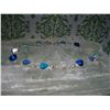 Image 2 : STERLING SILVER NECKLACE WITH BLUE GLASS STONES
