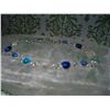 Image 3 : STERLING SILVER NECKLACE WITH BLUE GLASS STONES