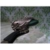 Image 2 : Vintage Sterling RING SIZE 8 GREEN AGATE SOUTHWESTERN STYLE T.W. 6.0 GRAMS