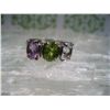 Image 1 : VINTAGE STERLING SILVER 925 COLORED STONES MOTHERS RING T.W. 3.3 GRAMS RING 6