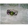 Image 2 : VINTAGE STERLING SILVER 925 COLORED STONES MOTHERS RING T.W. 3.3 GRAMS RING 6