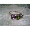 Image 3 : VINTAGE STERLING SILVER 925 COLORED STONES MOTHERS RING T.W. 3.3 GRAMS RING 6