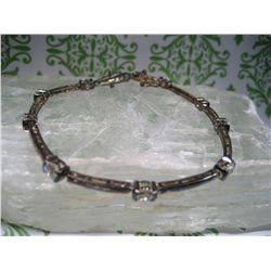 STERLING SILVER BRACELET WITH CZ T.W. 8.1 GRAMS