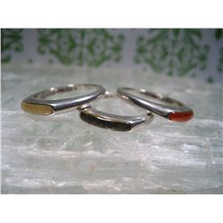 RINGS INLAID STERLING SILVER .925