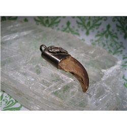SOUTHWESTERN Sterling Silver Pendant With Faux Bear Claw