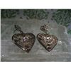 Image 1 : STERLING SILVER HEART 925 Earrings WITH CZ STONES T.W. 7.3 GRAMS