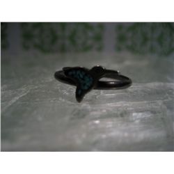 DAINTY BIRD TURQUOISE RING T.W. .7 GRAMS SIZE 4