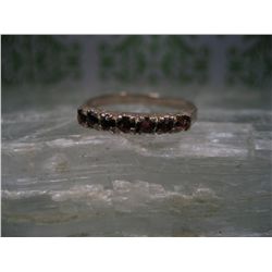 DAINTY GARNET RING SIZE 6 T.W. 1.2 GRAMS