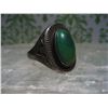 Image 2 : GREEN TURQUOISE SOUTHWESTERN STERLING SILVER RING 11 T.W. 11.4 GRAMS
