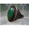 Image 3 : GREEN TURQUOISE SOUTHWESTERN STERLING SILVER RING 11 T.W. 11.4 GRAMS
