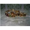 Image 1 : STERLING SILVER GOLD VERMILLION MULTI STONE EARRINGS T.W. 3.0 GRAMS