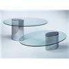 Image 1 : CINI BOERI "Lunario" Coffee Table, ca. 1972 manufactured by Knoll chromed metal and glass 16 1/2 ...