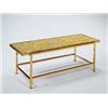 Image 1 : EDWARD WORMLEY Coffee Table, Model No. 5424, ca. 1950s manufactured by Dunbar brass and Murano gl...