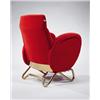 Image 1 : CARLO MOLLINO Chair from the RAI Auditorium, Turin, 1951 brass, upholstered in velvet 33 1/4 in. ...