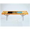 Image 1 : EDGAR BARTOLUCCI and ROBERT CATO Coffee table, ca. 1954 ash, black-painted iron, with reversible ...
