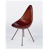 Image 1 : ARNE JACOBSEN The "Drop" Chair, 1958 manufactured by Fritz Hansen, for the Royal Hotel leather, c...