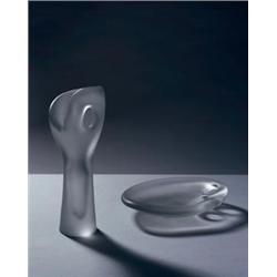 TIMO SARPANEVA vase and dish from the "Devil's Fist" series, ca. 1955 produced by Iittala, 1952-1...