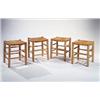 Image 1 : CHARLOTTE PERRIAND Set of Four Stools, ca. 1938 ash, rush seats (4) 17 3/4 in. (45.1 cm) high Est...