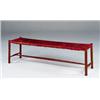 Image 1 : CHARLOTTE PERRIAND Bench, ca. 1938 red-stained rush, oak 18 1/4 X 63 x 16 7/8 in. (46.5 x 160 x 4...