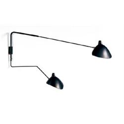 SERGE MOUILLE &quot; Applique Murale&quot;  Angled Two-Arm Lamp