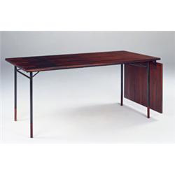 FINN JUHL drop-end table, ca. 1953 manufactured by Bovirke rosewood, metal und...