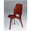 Image 1 : EUGENIO GERLI Three-legged side Chair, 1959 manufactured by Tecno teak, metal 34 1/4 in. (87 cm) ...