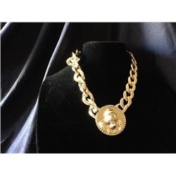 Heavy Gorilla Gold Tone Necklace