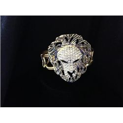 Large Head Lion Bling Bracelet