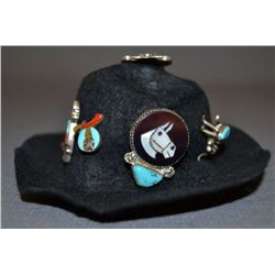 MINIATURE COWBOY HAT WITH SILVER PINS
