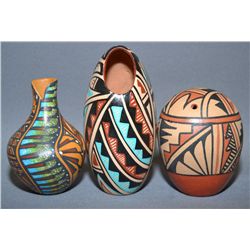 THREE PIECES OF JEMEZ POTTERY