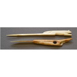 ESKIMO IVORY FORK AND KNIFE