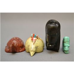 FOUR PUEBLO FETISHES
