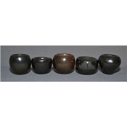 COLLECTION OF FIVE SANTA CLARA POTS