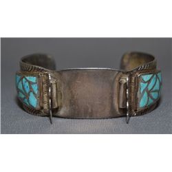 NAVAJO SILVER WATCH BRACELET