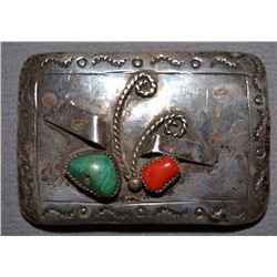 NAVAJO SILVER BELT BUCKLE