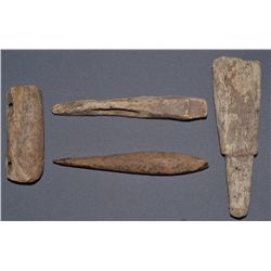 COLLECTION OF FOUR ESKIMO TOOLS