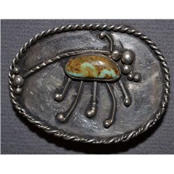 NAVAJO SILVER BELT BUCKLE