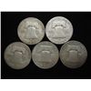 Image 2 : 1949,53-S,53-S,57-D & 58-D FRANKLIN HALF DOLLARS