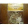 Image 1 : 1996 AMERICAN SILVER EAGLE ANACS MS66