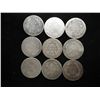 Image 2 : 9 ASSORTED 1880'S SEATED LIBERTY DIMES