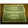 Image 1 : 2-2003-A $1 FRN'S LOW CONSECUTIVE SERIAL 'S (UNC)