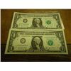 Image 2 : 2-2003-A $1 FRN'S LOW CONSECUTIVE SERIAL 'S (UNC)