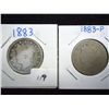 Image 1 : 1883 WITH & WITHOUT CENTS LIBERTY "V" NICKELS