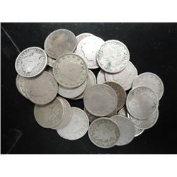 30 ASSORTED LIBERTY "V" NICKELS