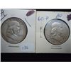 Image 1 : 1959 & 1960 FRANKLIN HALF DOLLARS