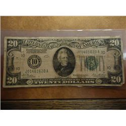 1928 $20 FRN GREEN SEAL