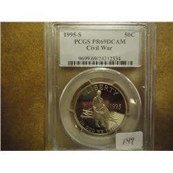 1995-S CIVIL WAR HALF DOLLAR PCGS PR69 DCAM