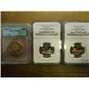 Image 1 : 3 SLABBED COINS SEE DESCRIPTION