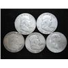 Image 1 : 1948-D,48-D,49,53-S & 63-D FRANKLIN HALF DOLLARS
